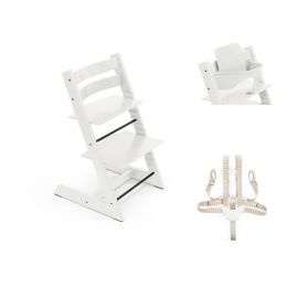 Stokke® Tripp Trapp® Chair, Baby Set™ & Harness White