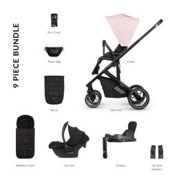 Venicci Empire Silk Pink Grey Pushchair Deluxe City Travel System
