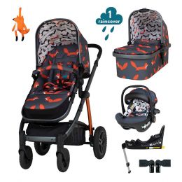 Cosatto Wow 2 Car Seat and i-Size Base Bundle Charcoal Mister Fox