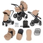 Ickle Bubba Stomp Luxe 9 Piece Pram Bundle Desert