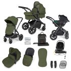 Ickle Bubba Stomp Luxe 12 Piece Nimbus 180° Travel System Bundle Woodland
