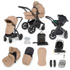 Ickle Bubba Stomp Luxe 12 Piece Nimbus 180° Travel System Bundle Desert