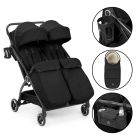 Ickle Bubba Aries Double Prime Autofold Stroller Black