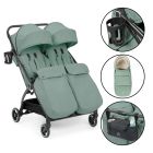 Ickle Bubba Aries Double Prime Autofold Stroller Sage Green