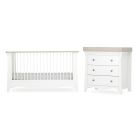 CuddleCo Clara 2 Piece Room Set White/Ash
