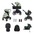 Ickle Bubba Altima 12 Piece Cirrus Travel System Bundle Sage Green