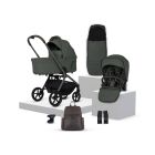 Silver Cross Breez Stroller & Carrycot Accessory Bundle Pewter