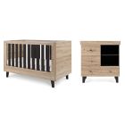Tutti Bambini Como 2 Piece Room Set Distressed Oak/Slate Grey