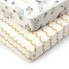 Tutti Bambini Cot 2 Pack Fitted Sheets 120x60cm Our Planet