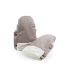 Egg 3 Handmuffs Houndstooth Almond