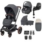 Maxi Cosi Fame Premium Travel System Bundle With Pebble 360 Pro2 Car Seat And Accessories Twillic Graphite