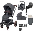 Maxi Cosi Fame Complete Travel System Bundle With Pebble 360 Car Seat And Accessories Twillic Graphite