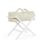 Ickle Bubba Nova Cloud Moses Basket & White Stand