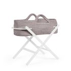 Ickle Bubba Nova Tawny Moses Basket & White Stand