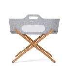 SnuzBaskit Light Grey Moses Basket & Natural Stand