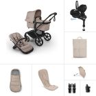 Bugaboo Fox 5 Renew Complete Desert Taupe Melange Maxi Cosi Pebble 360 Pro2 & Base Ultimate Bundle